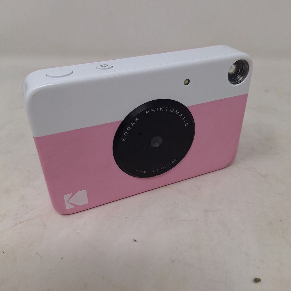 Kodak Printomatic Pink White Instant Print Full Color Camera Film Photography